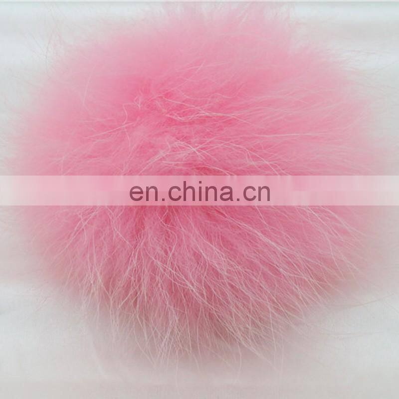Fluffy full dyed color raccoon fur ball for key rings/shoes/bag carm