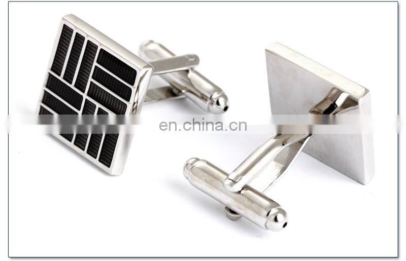 Simple Black Streak Shirt Men Cheap Cufflinks