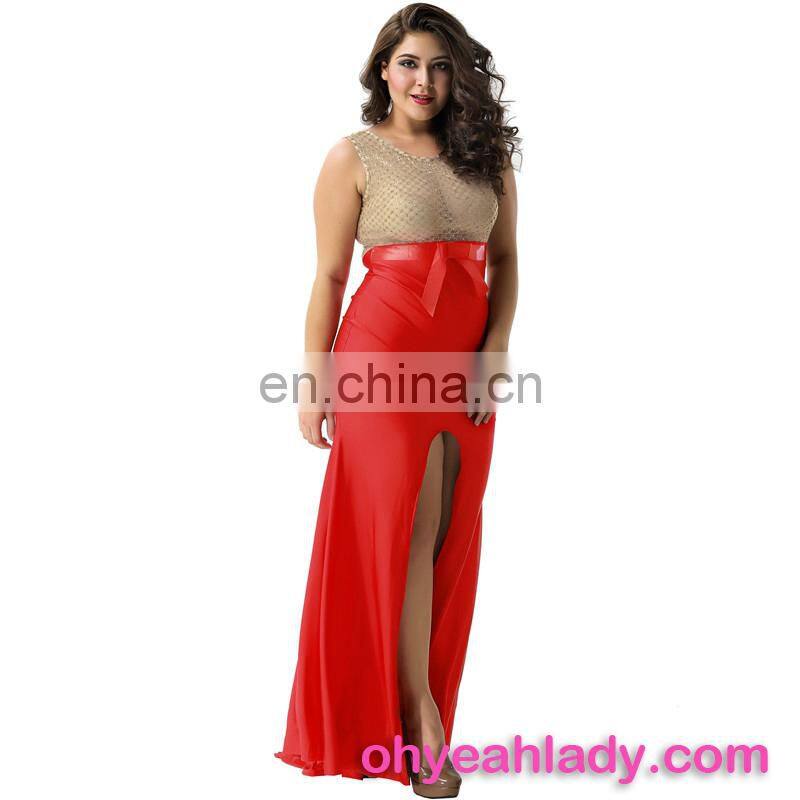 Wholesale red fat women prom dress 2017