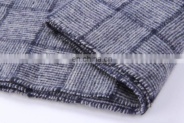 inner mongolia 2017 autumn winter woolen thick men warm classic plaid long tassel wool scarf