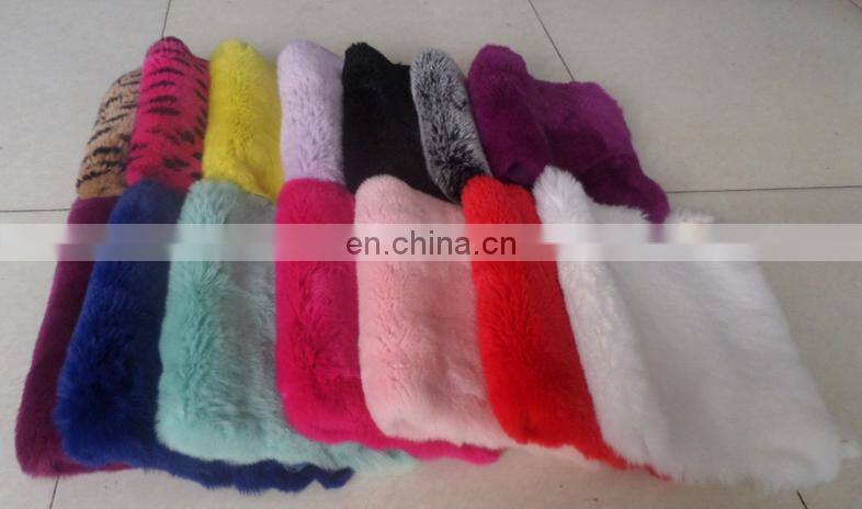 100% Natural Rex Rabbit Fur Skin Dyed Rex Rabbit Fur Pelt From China
