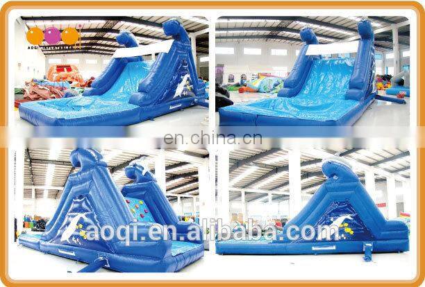 AOQI products water slide with plunge pool with free EN14960 certificate