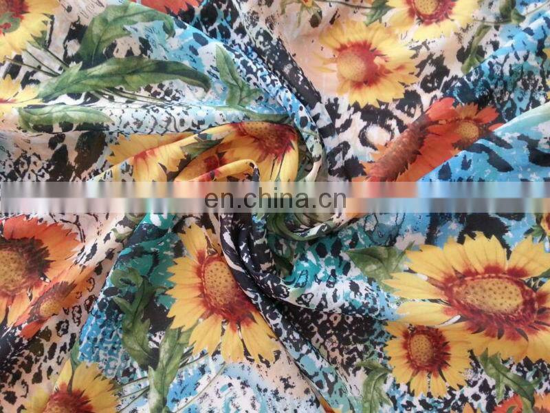 New Style Print Polyester Fabric Chiffon Free Sample For Woman Garment
