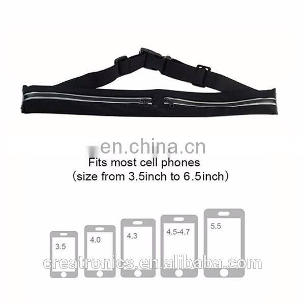 Adjustable Fitness Workout Fanny Pack Waterproof Neoprene Waist Bag Mobile Phone Case For Running Waist