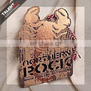 custom Thick card silver eyelet Price Tag for garment