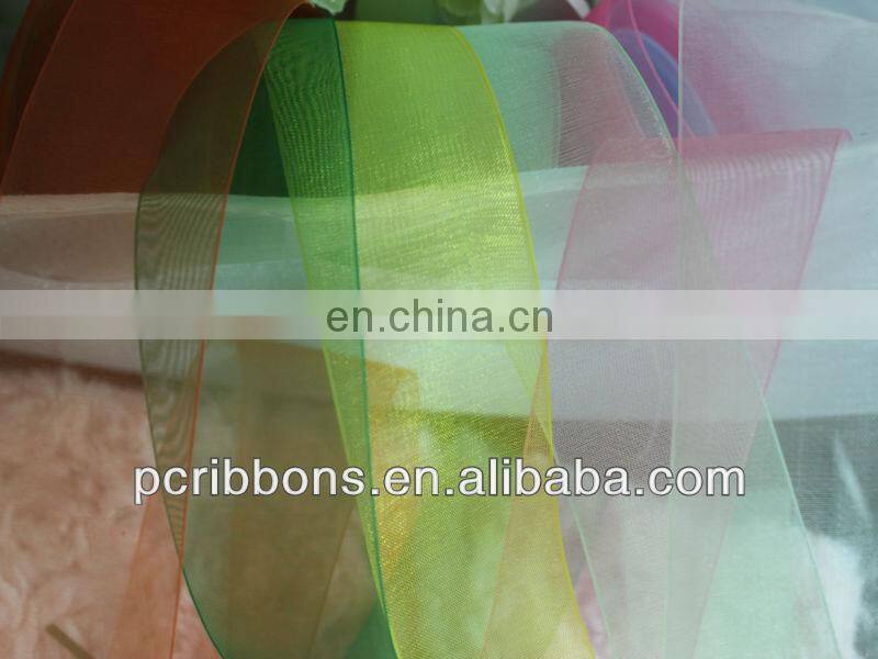 100% pure silk organza ruffled ribbon