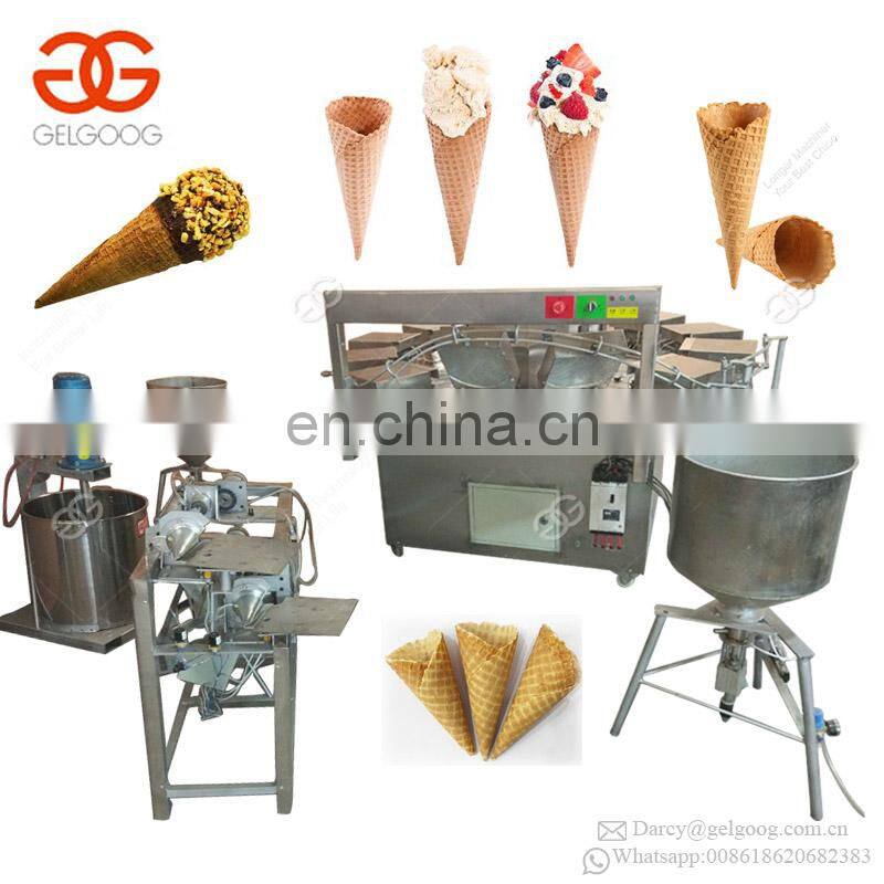 Multifunctional Waffle Bowl Maker Making Rolled Ice Cream Cone Baking Baker Semi-Automatic Sugar Cone Machine
