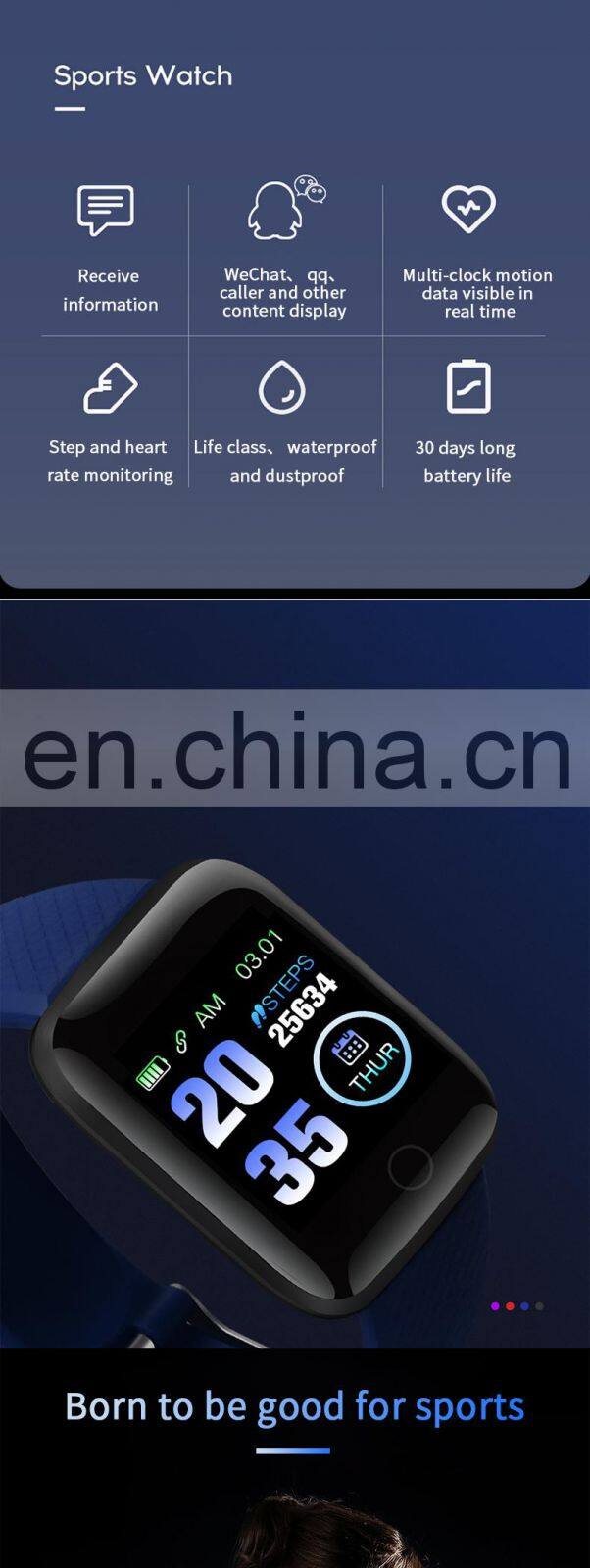 New Product 116Plus Smart Watch 2019 Hot Sale Mens Women Sports Fitness Wrist Waterproof Bracelet Bluetooth Android Watch Band