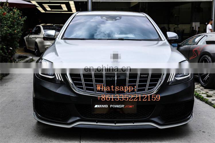2018year- S class W222 S63/S65 body kit B700 upgrade to B900 front bumper front lip rear diffuser with exhaust tips