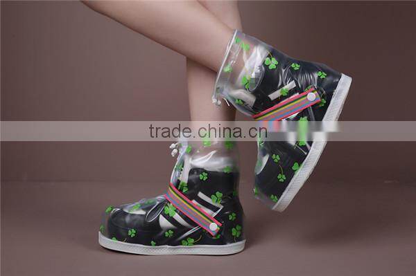 PVC Material black rain shoe cover,rain boot