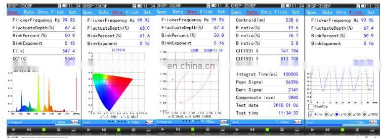 350B 380-780nm Hot Handheld spectral illuminance analyzer blue light tester spectrometer red and blue ray irradiance meter