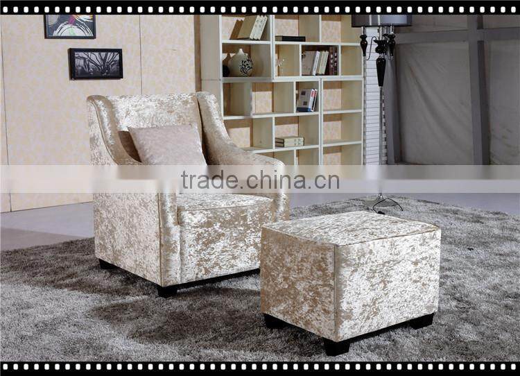 Country style fabric living room sofa chair