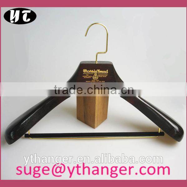 WL6316 luxury clothes hanger shop brand wooden hangers