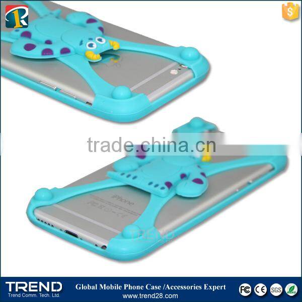 fit for 1~5 inches bear yellow monster universal silicon bumper case for iphone 6