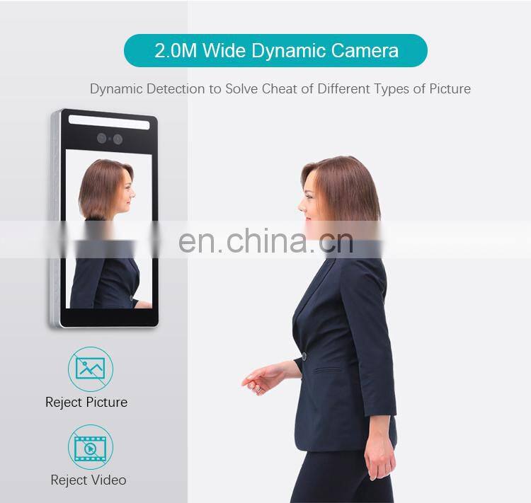 Rakinda F2 China Free API SDK HTTP Multi-language Infrared Binocular 8 Inch Android Dynamic Face Recognition Terminal