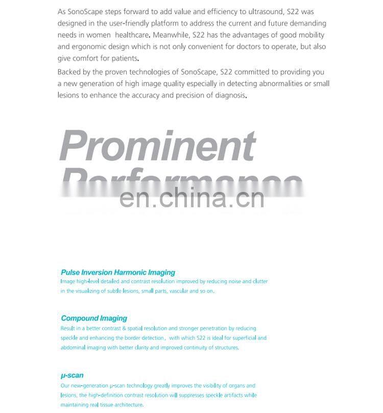 Trolly stand Sonoscape 4D Color Doppler Ultrasound Machine/Sonoscape S22