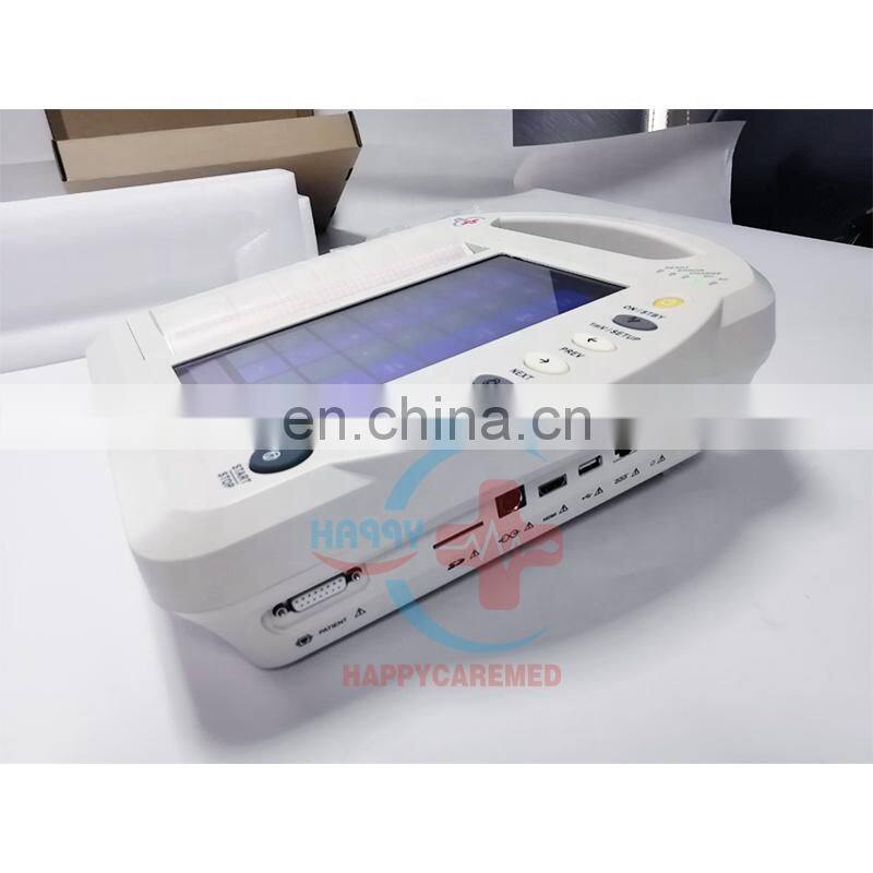 HC-H004 Portable Digital ECG Machine Hospital Device 10 Inch Touch Screen Electrocardiograph 12 Channel