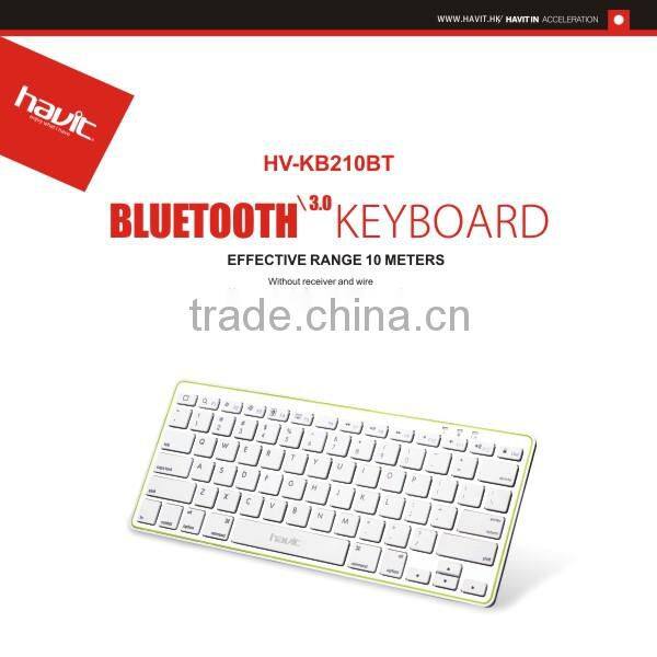 2014 new promotional items white mini bluetooth keyboard compatible with Apple MAC, mini wireless keyboard