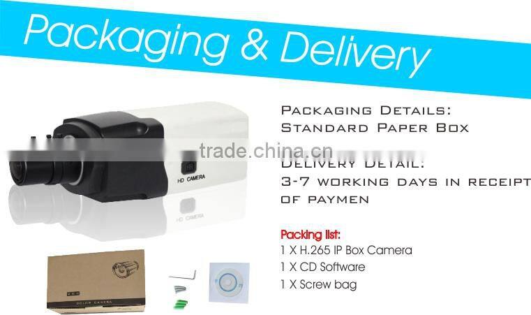 4K Lens Hi3516A + OV 4689 5.0 Megapixels Sony CMOS HD Network Box Camera H.265 Network Box CCTV Camera With POE function