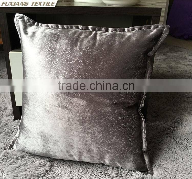 velvet pillow with flange dot foil print