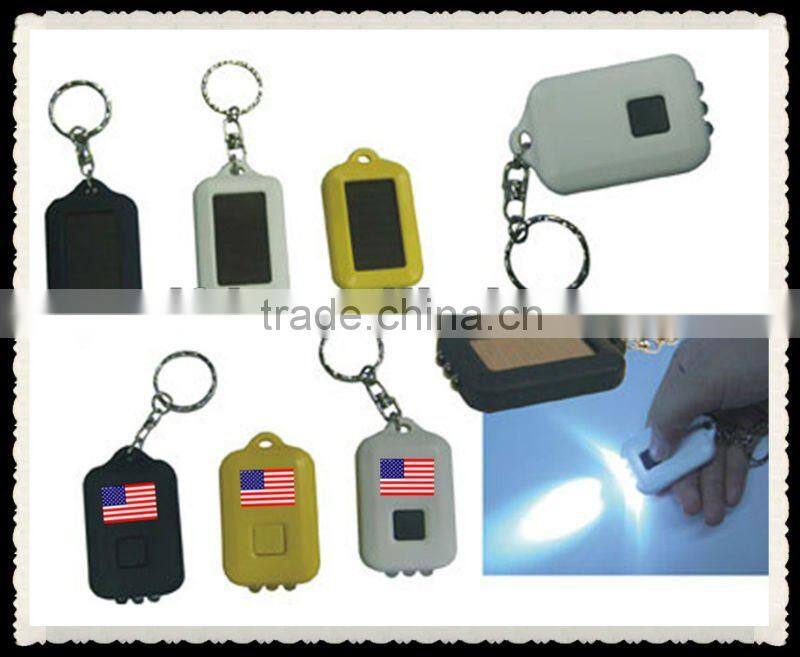 promotion gift item solar led keychain,adverstising solar keychains ,cheap items to sell led solar keychain