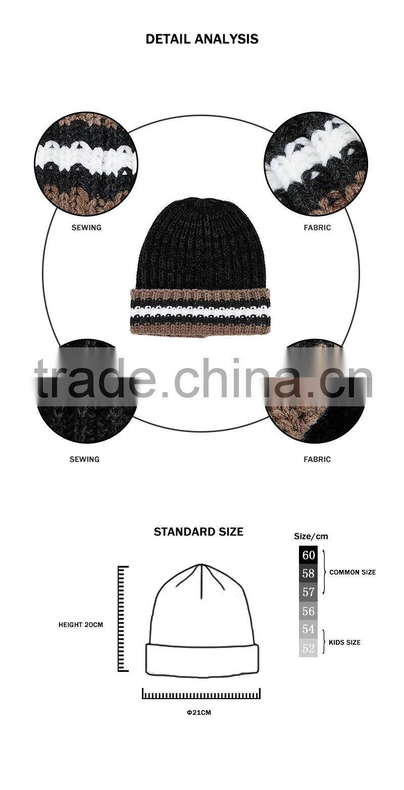 Guangjia promotional wholesale cheap hand made knitted wool hat