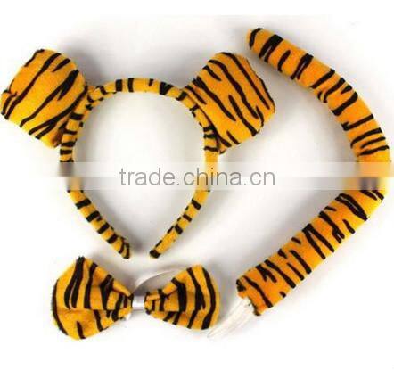 tiger ear headband with feather 2015 new style