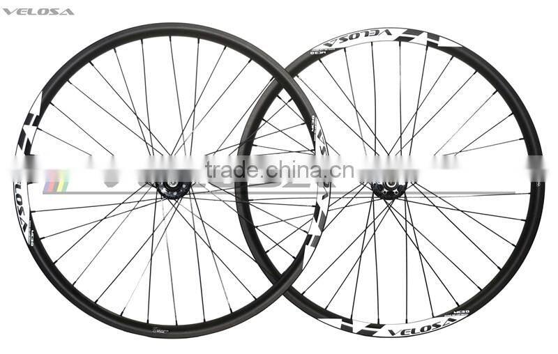 27.5er XC 27mm Light MTB Tubeless Carbon Bike Rim with Velosa logo hookless for Cross Country 650b beadless wheelets