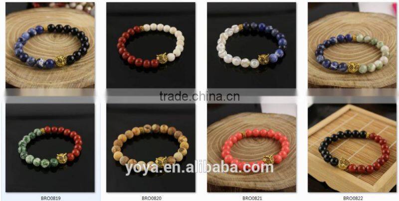 BRH1504 Boho bracelet, green turquoise beaded green druzy elastic bracelet