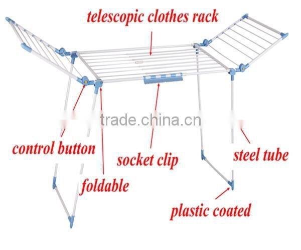 Plastics Baby Clothes Folding Metal Clothes Drying Rack