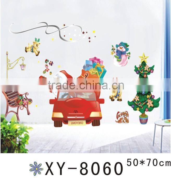 ALFOERVER pvc snow mountain christmas wall decals