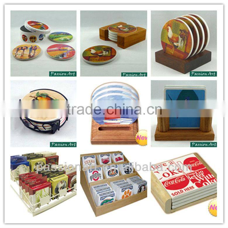 Ceramic with cork backing custom absorbent coasters