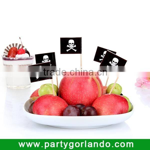 Skull Design Food Decoration Custom Toothpick Flag Printing