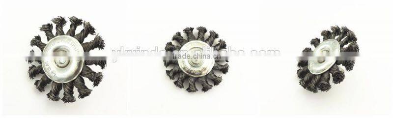 twisted wire brush with shaft,steel wire snow sweeper brush,drill wire brushes