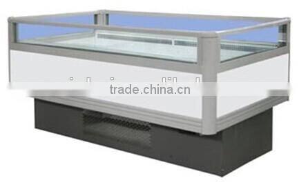 High quality Commercial Display Freezer for Frozen Food Shop, Display Chest Freezer, glass door ice cream freezer
