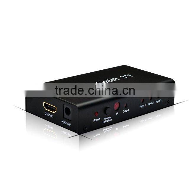 HD Audio/Video 3-Port Switch with Remote