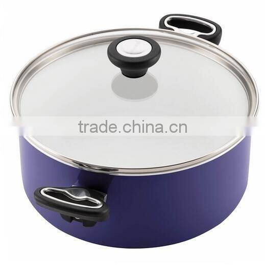 Purple Aluminum Non-stick Pressed Stock Cooking Milk Pot Casserole Saute(ZS-S212229)