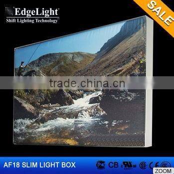 Edgelight AF50 aluminum high quality frameless textile LED light box which made in Shanghai