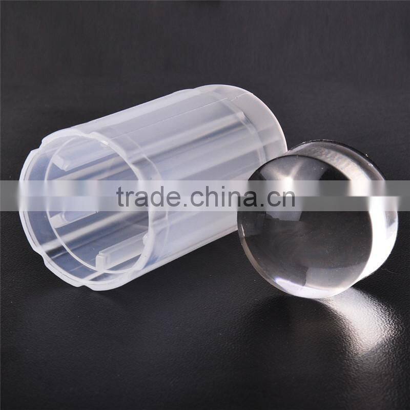 2016 New Silicone Transparent Stamp Nail Art Scraper Image Transfer Manicure Tool