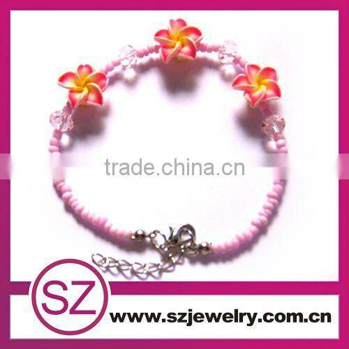 Cheapest & pretty polymer clay flower pattern hoop earring