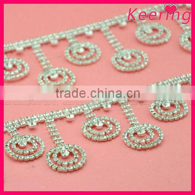 new design rhinestone trimming chain in small MOQ WRC-236
