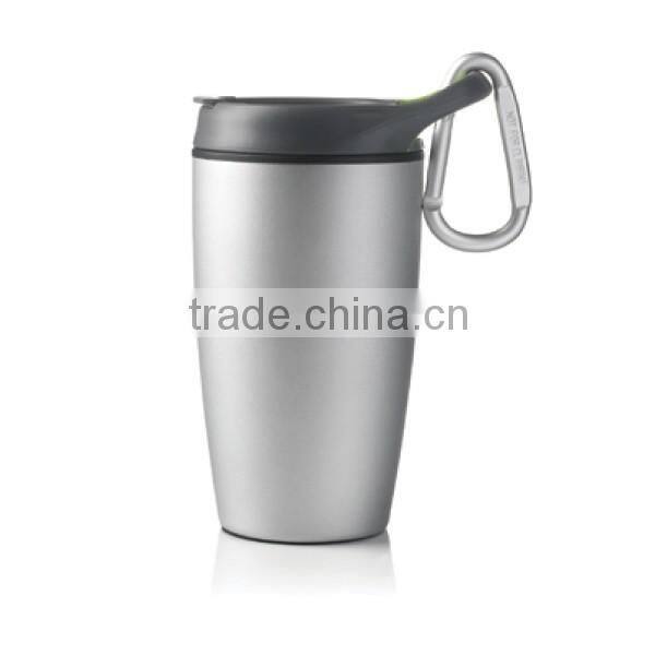 400ml portable sport travel stainless steel thermal vacuum mug with handle