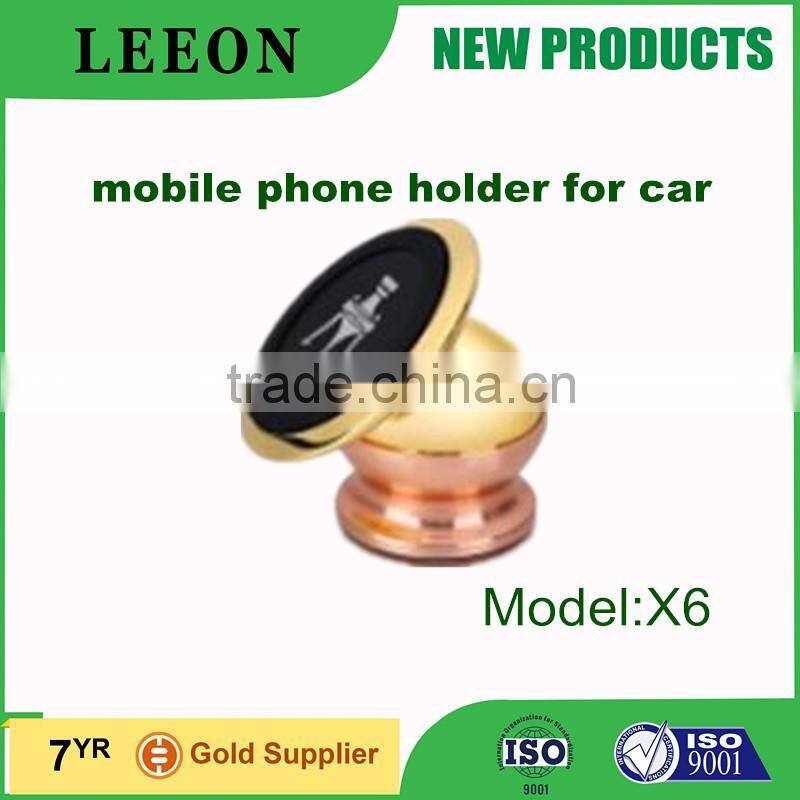fashion universal 360 ratating magnetic metal support mobile phone holder ,magnetic mobile phone car holder X6