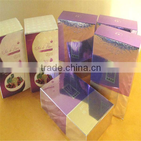 metallic/metallized PET film laminated paper for packaging and printing