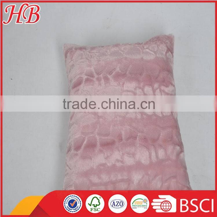 Blsck brushed PV fleece cushion, fashional PV fleece cushion with zipper, PV fleece cushion manufacturer