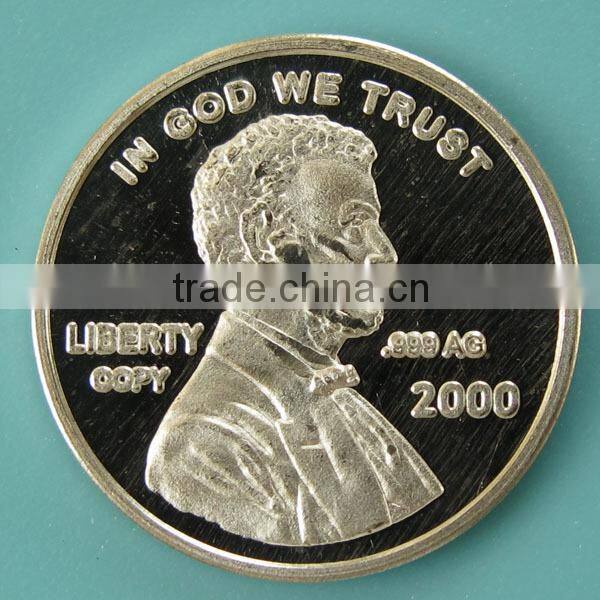 A61 1 Gram 999 Fine Silver Lincoln 1 Cent Round Coin