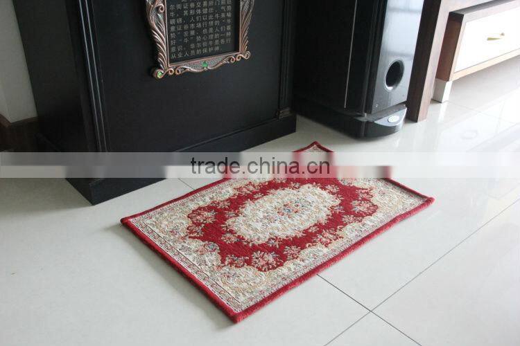 jacquard door mats Non-woven Fabrics backing floor mat china factory