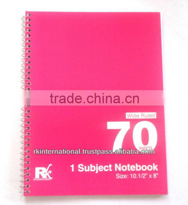 High quality 5 subject spiral notebook