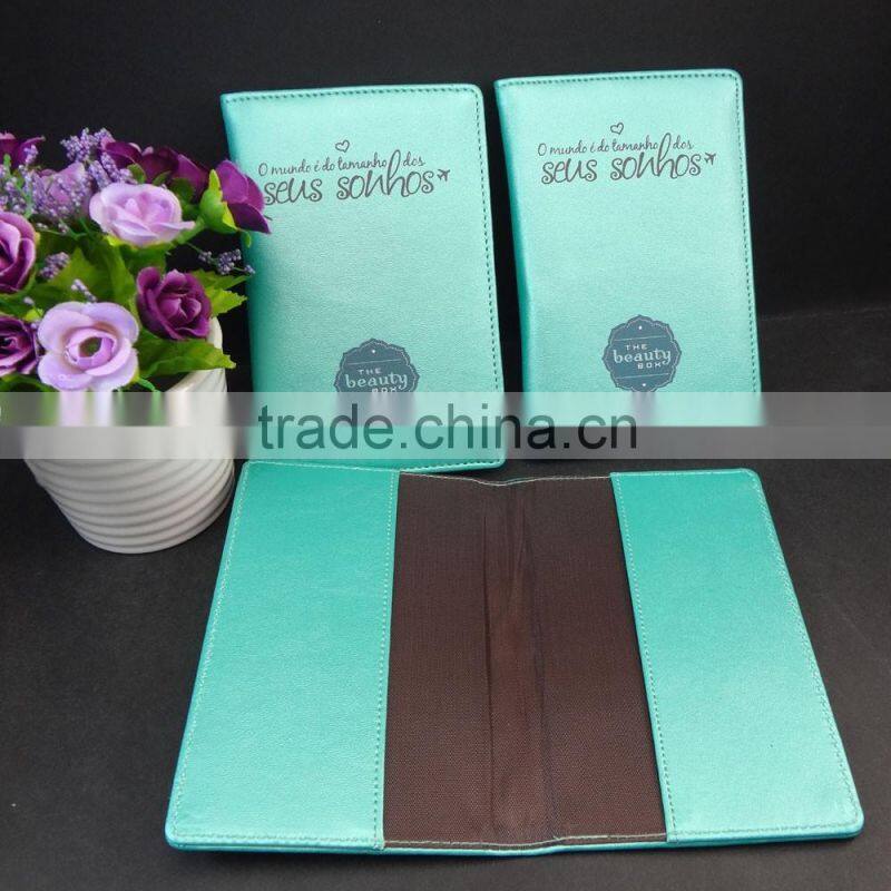 new arrival green faux leather custom passport holder
