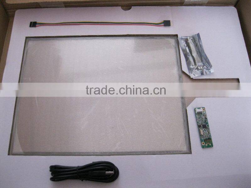 lowest price for 4/5wire15.6"resistive touch panel ,glass touch screen monitor